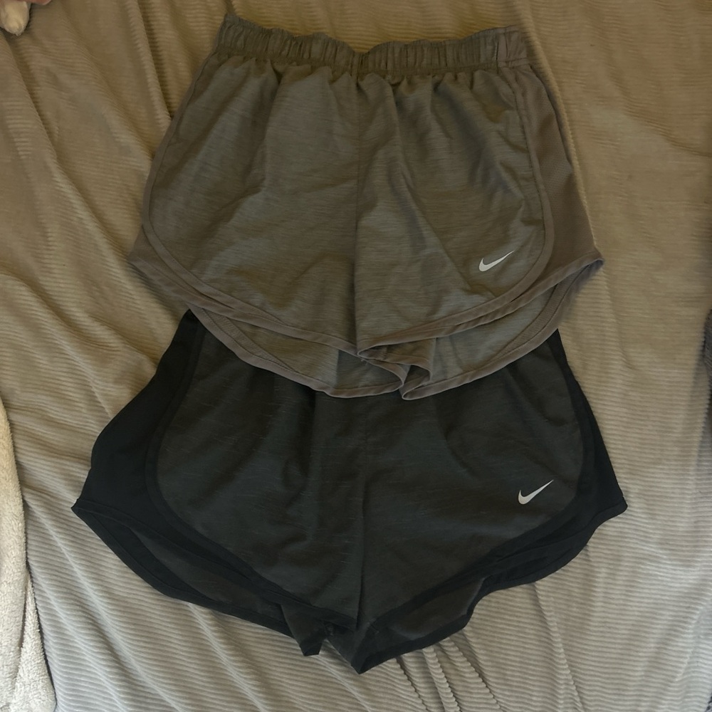 Nike Women's Athletic Shorts in Gray and Black